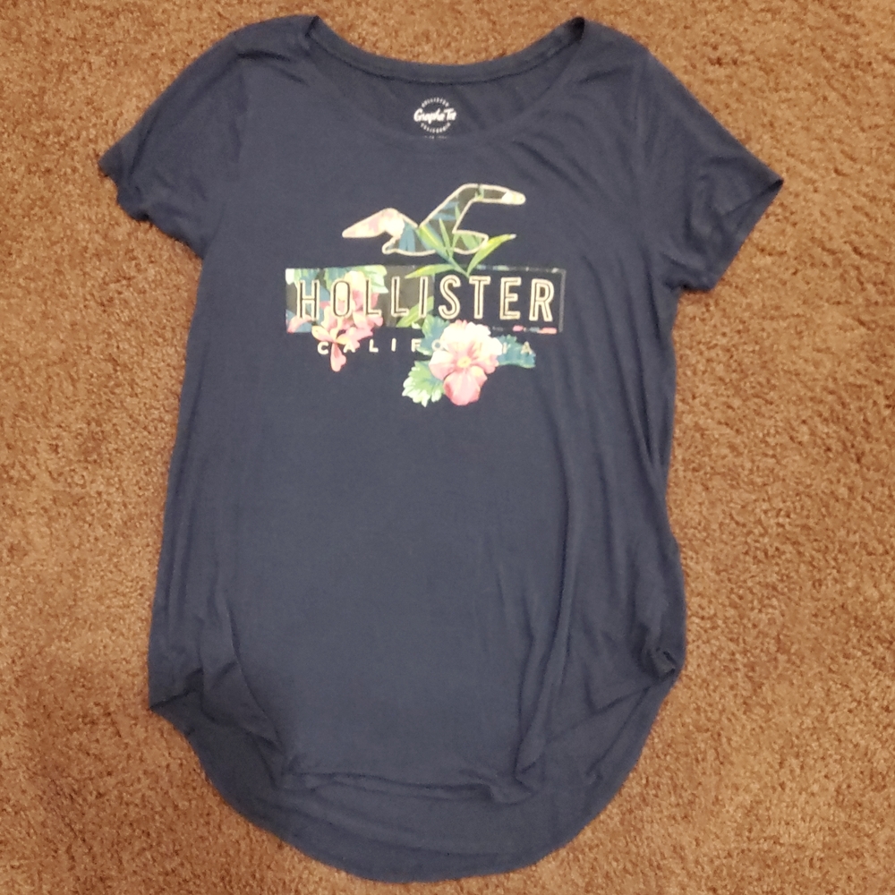 Navy Blue Floral Tee
